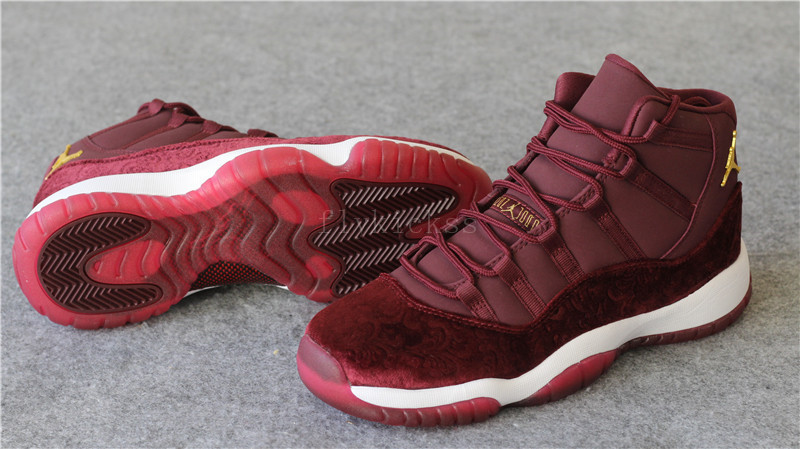 Authentic Air Jordan 11 Velvet Night Maroon High